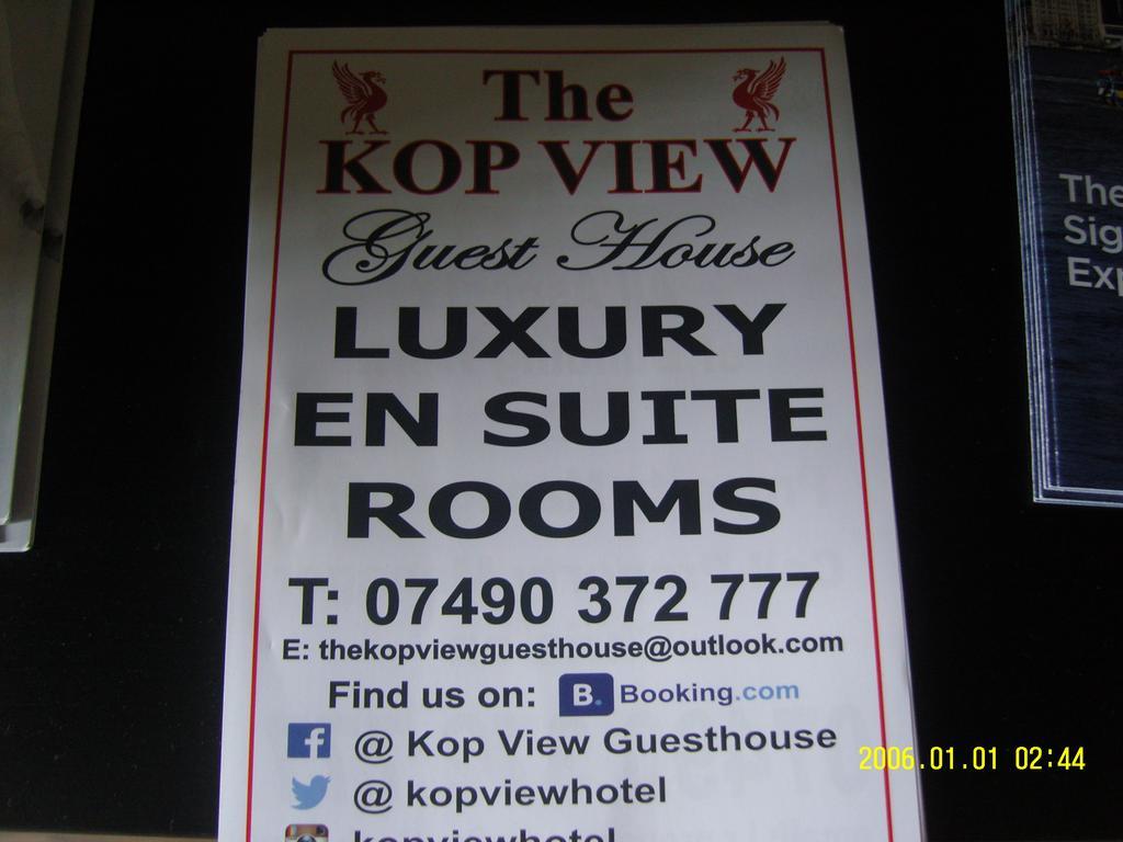 Hôtel The Kop View à Liverpool Extérieur photo